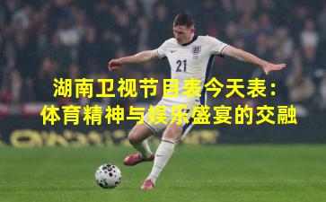 湖南卫视节目表今天表:体育精神与娱乐盛宴的交融